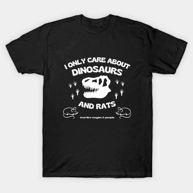 Dinosaurs And Rats, T Rex Skull T-Shirt by iHeartDinosaurs